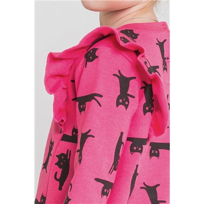 Платье для девочки Crockid КР 5549 ярко-розовый, мультгерой к213